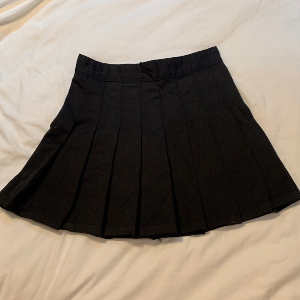 J. GAULT Pleated Black Skirt Size S.